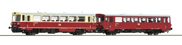 Roco 7790006 - TT - Dieseltriebwagen BR 174 mit Beiwagen, DR, Ep. IV - DC-Sound